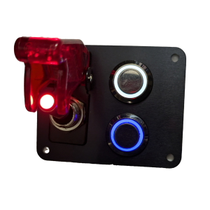 Winch Control Panel with lighted switch & lighted buttons (Mr. Red, White and Blue)